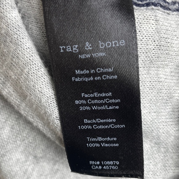 Rag & Bone Tripp Crew Navy Crew Size M *FLAWS* - Picture 5 of 8